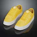 DC Yellow Casual Lace Up Shoes With White Sole And Yellow Upper Design